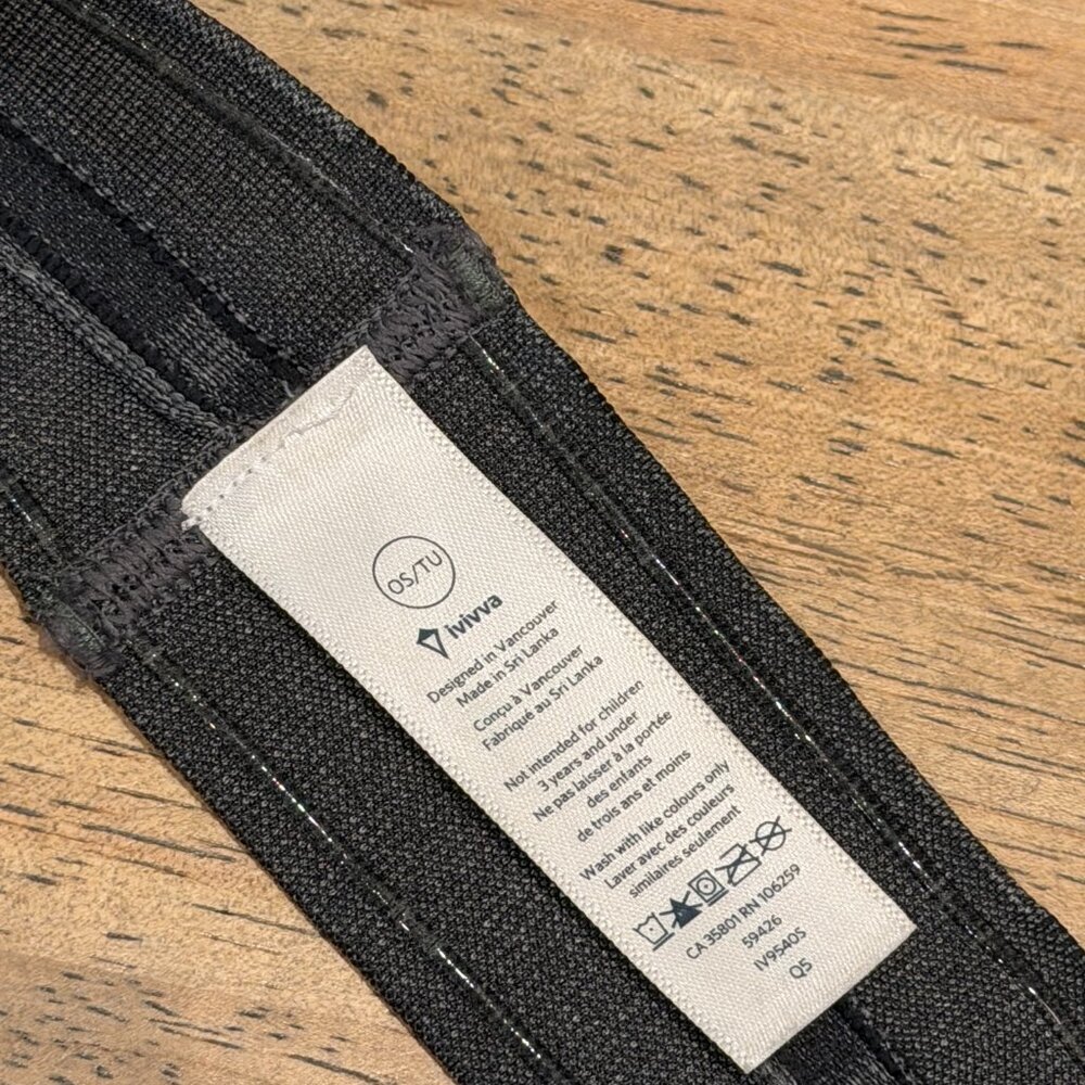 Ivivva Girls Workout Headband - Gray & Black - One Size - Picture 4 of 6